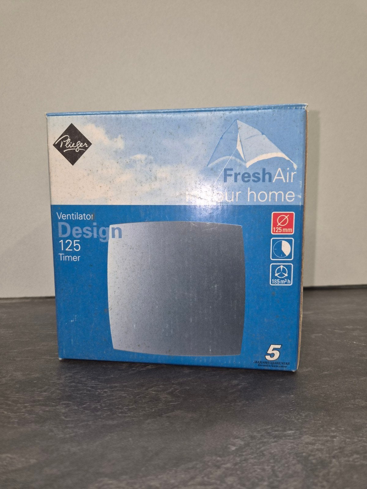 Plugger Ventilator Design 125 Timer - Nieuw in doos, Ophalen of Verzenden, Nieuw, Ventilator