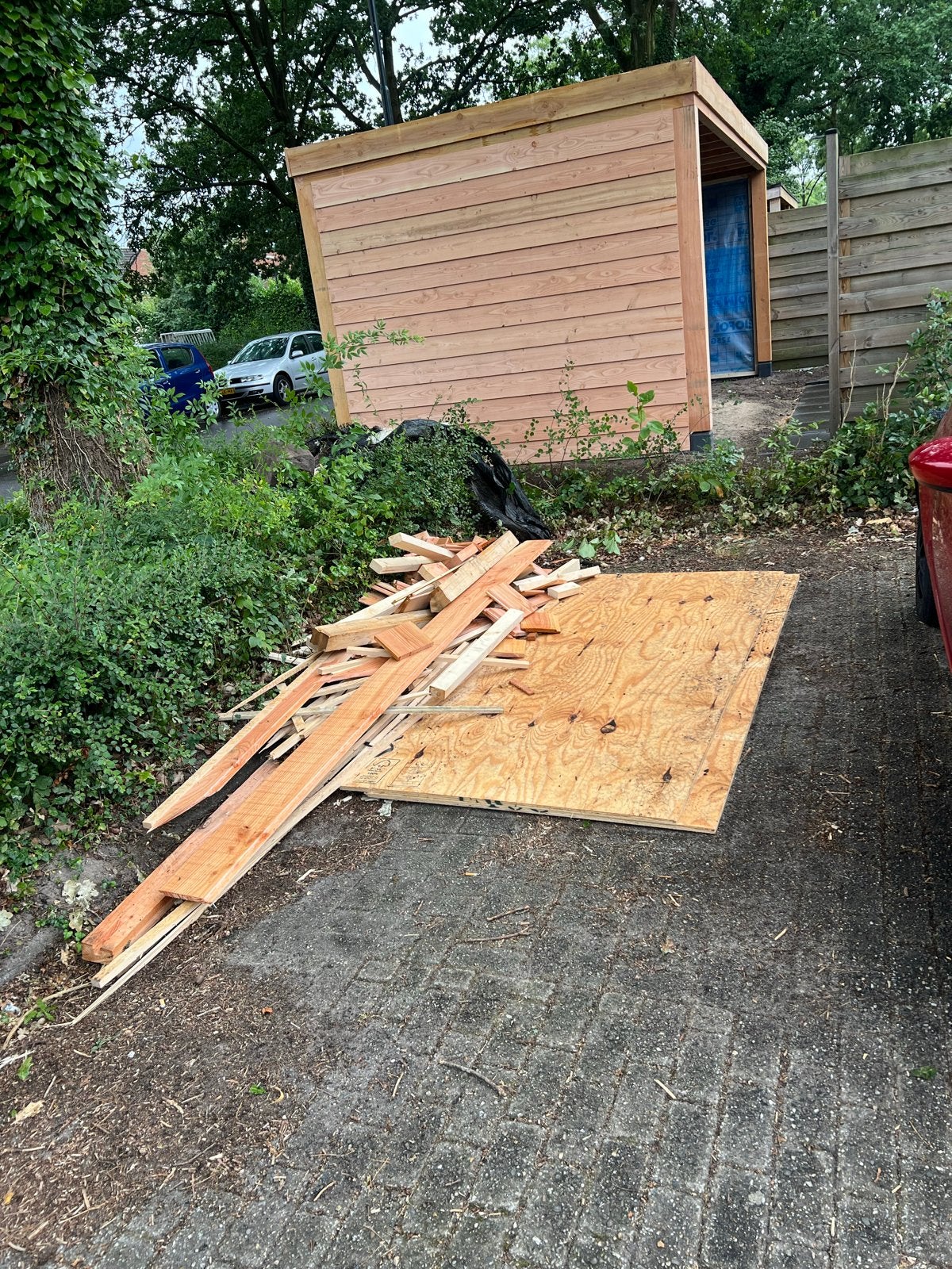 Restanten van nieuwe veranda - Hout en plaatmateriaal, Ophalen, Minder dan 25 mm, Overige typen, Zo goed als nieuw