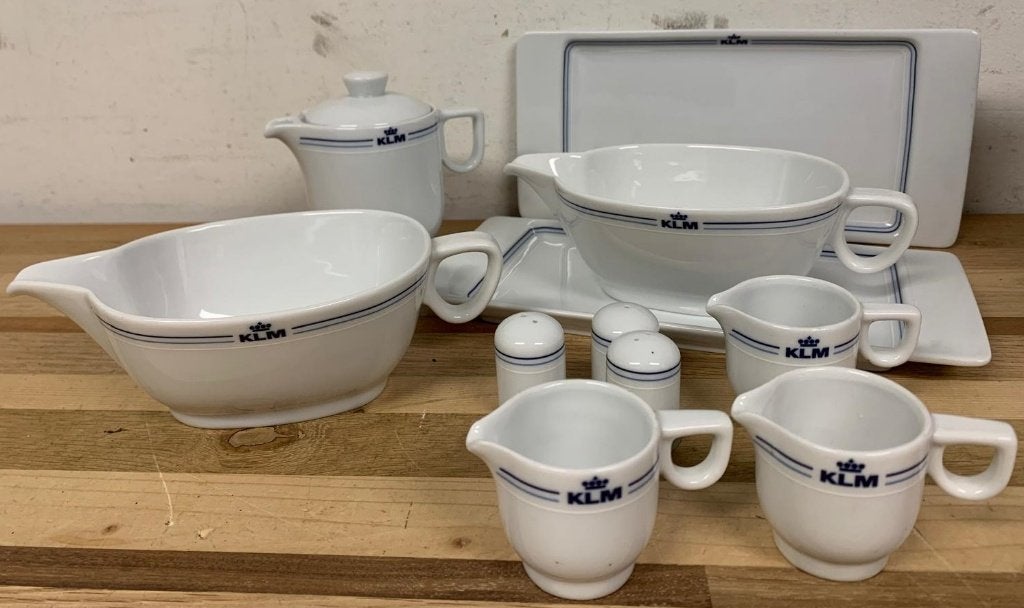 Vintage KLM Hutschenreuther Servies - 11 delige set, Ophalen of Verzenden