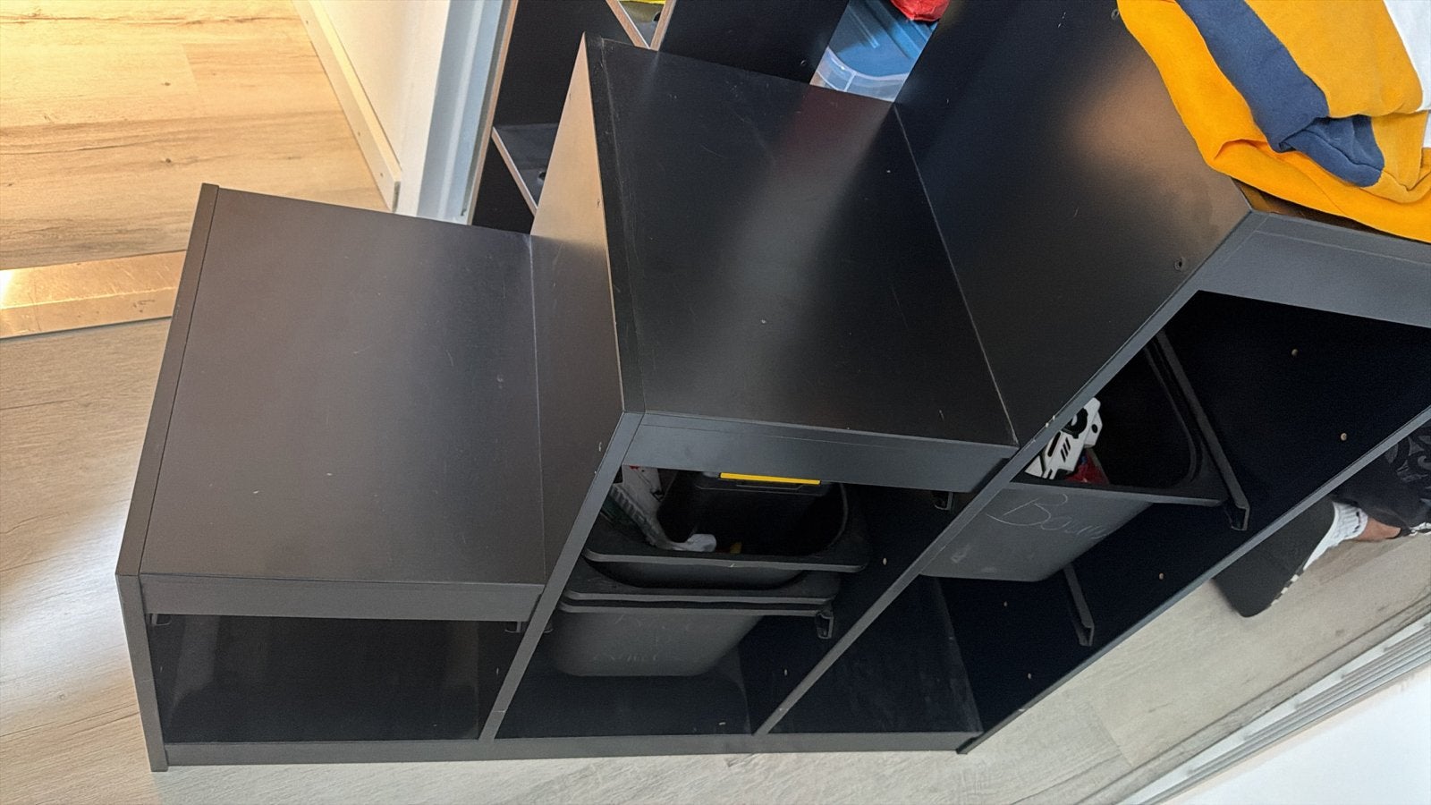 Ikea zwart modulair opbergmeubel, Ophalen, Met plank(en), 100 tot 150 cm, Zo goed als nieuw