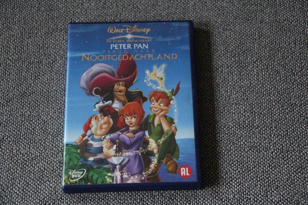 DVD Disney Peter Pan terug naar Nooitgedachtland., Cd's en Dvd's, Tekenfilm, Ophalen of Verzenden, Zo goed als nieuw, Alle leeftijden
