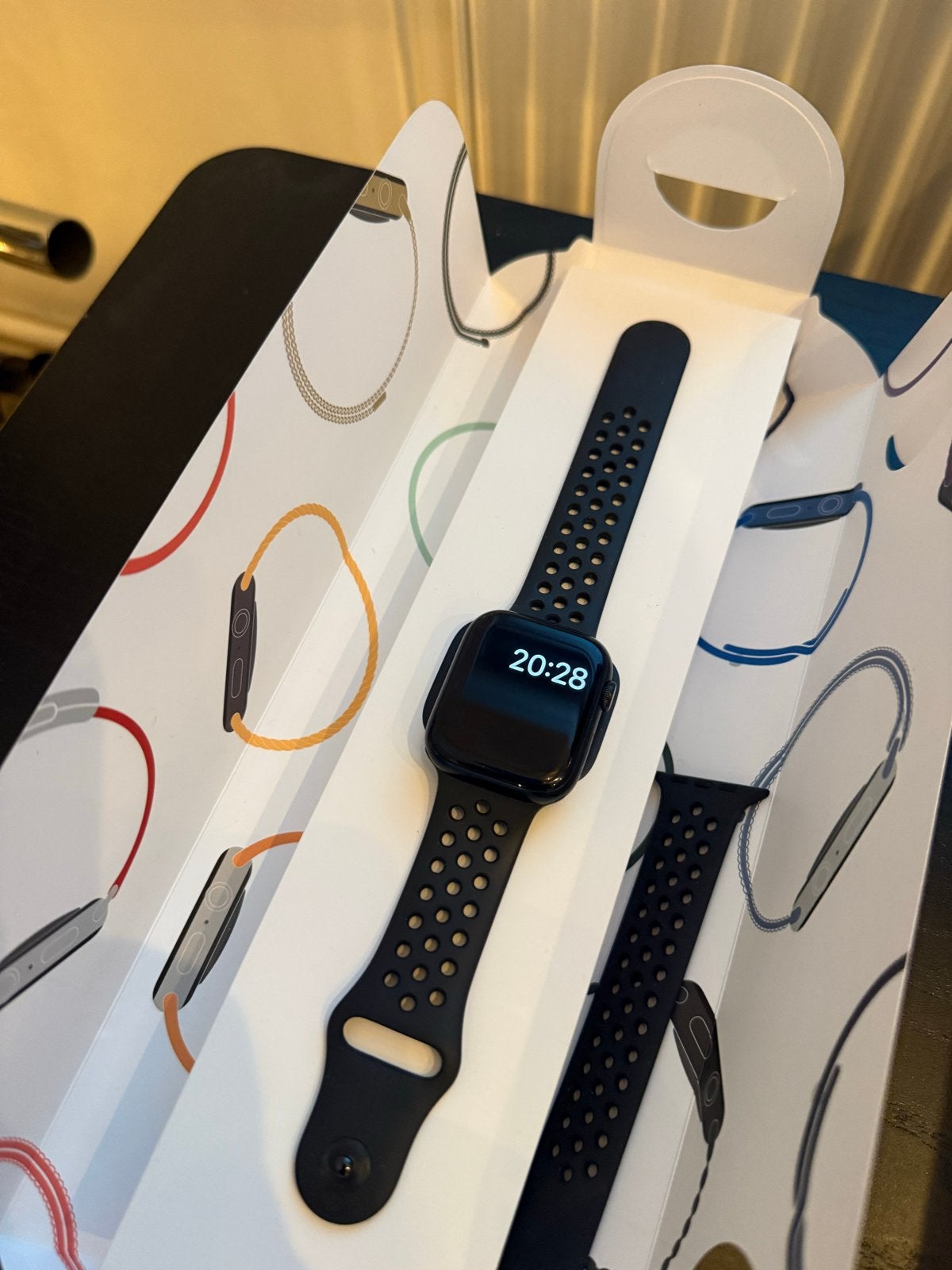 Apple Watch 7 Cellular 45mm Midnight Sport Nike, Sieraden, Tassen en Uiterlijk, Smartwatches, Afstand, Zwart, IOS, Ophalen of Verzenden