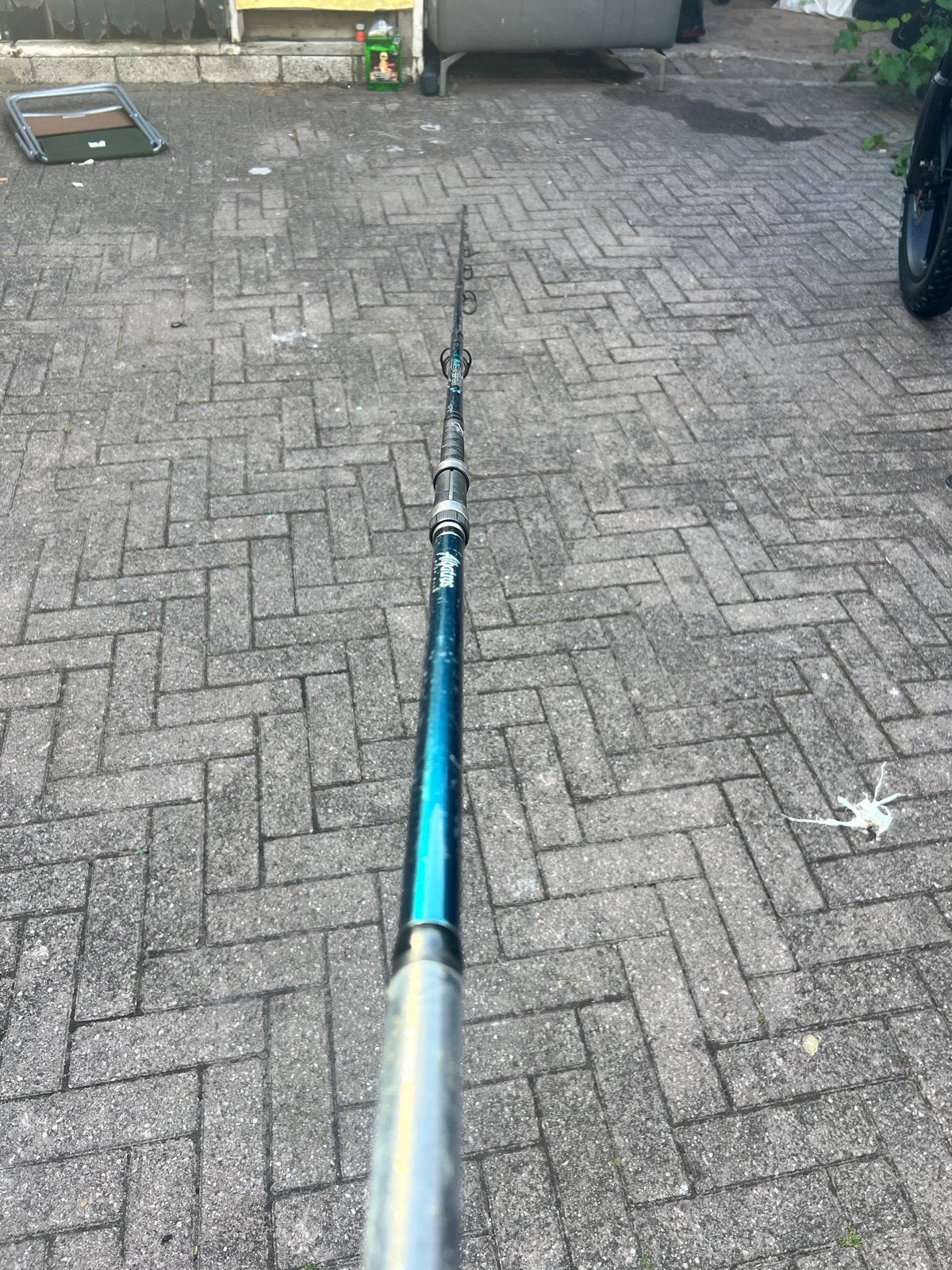 Albatros Zeehengel/Karperhengel - Blauw, Watersport en Boten, Hengelsport | Algemeen, Ophalen of Verzenden, Gebruikt, Werphengel