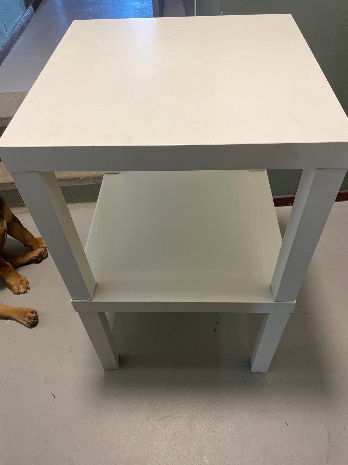 IKEA LACK bijzettafel wit - Zo goed als nieuw, Huis en Inrichting, Tafels | Bijzettafels, Ophalen, Minder dan 45 cm, Vierkant