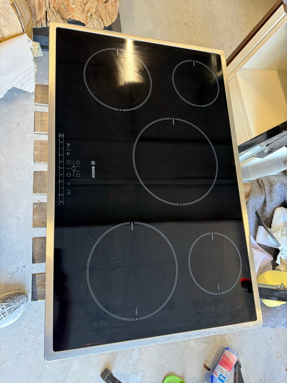 Bosch inductieplaat., Zo goed als nieuw, Inbouw, Inductie, 4 kookzones