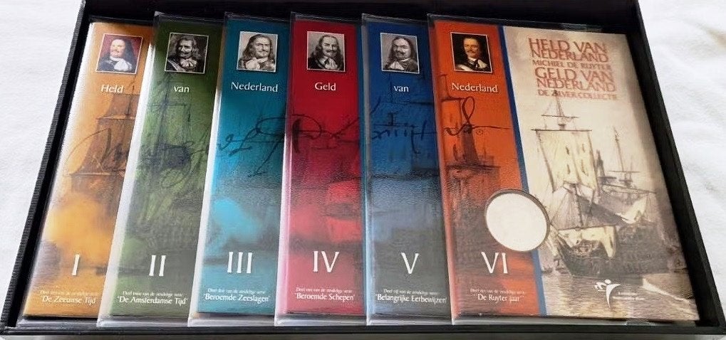 Michiel de Ruyter De Zilver Collectie SCHAARS, Setje, Koningin Beatrix, Zilver, Euro's