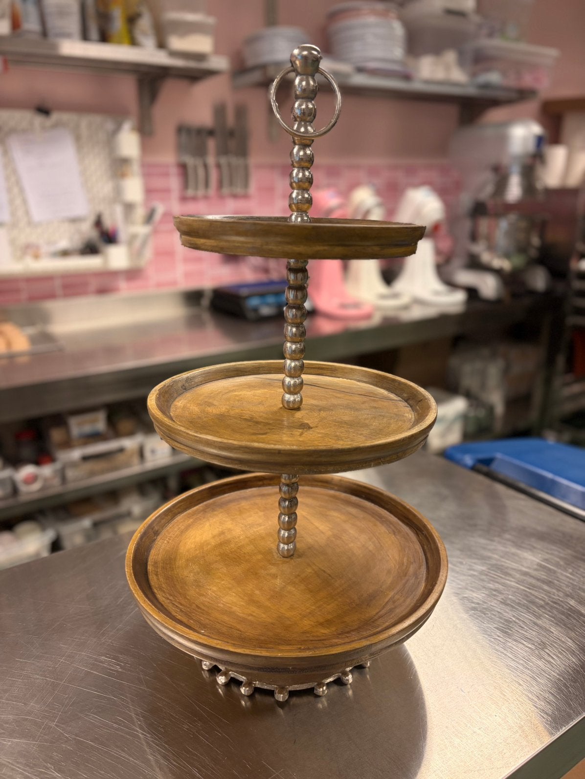 Etagere, Ophalen, Nieuw, Rond, Hout
