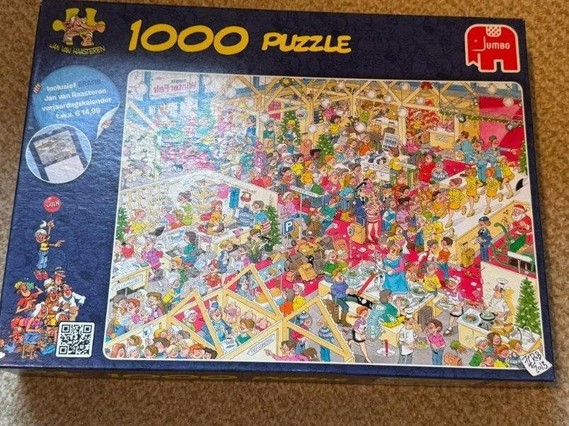 Jan van Haasteren puzzel - 1000 - De winterfair, Verzenden, 500 t/m 1500 stukjes, Gebruikt, Legpuzzel