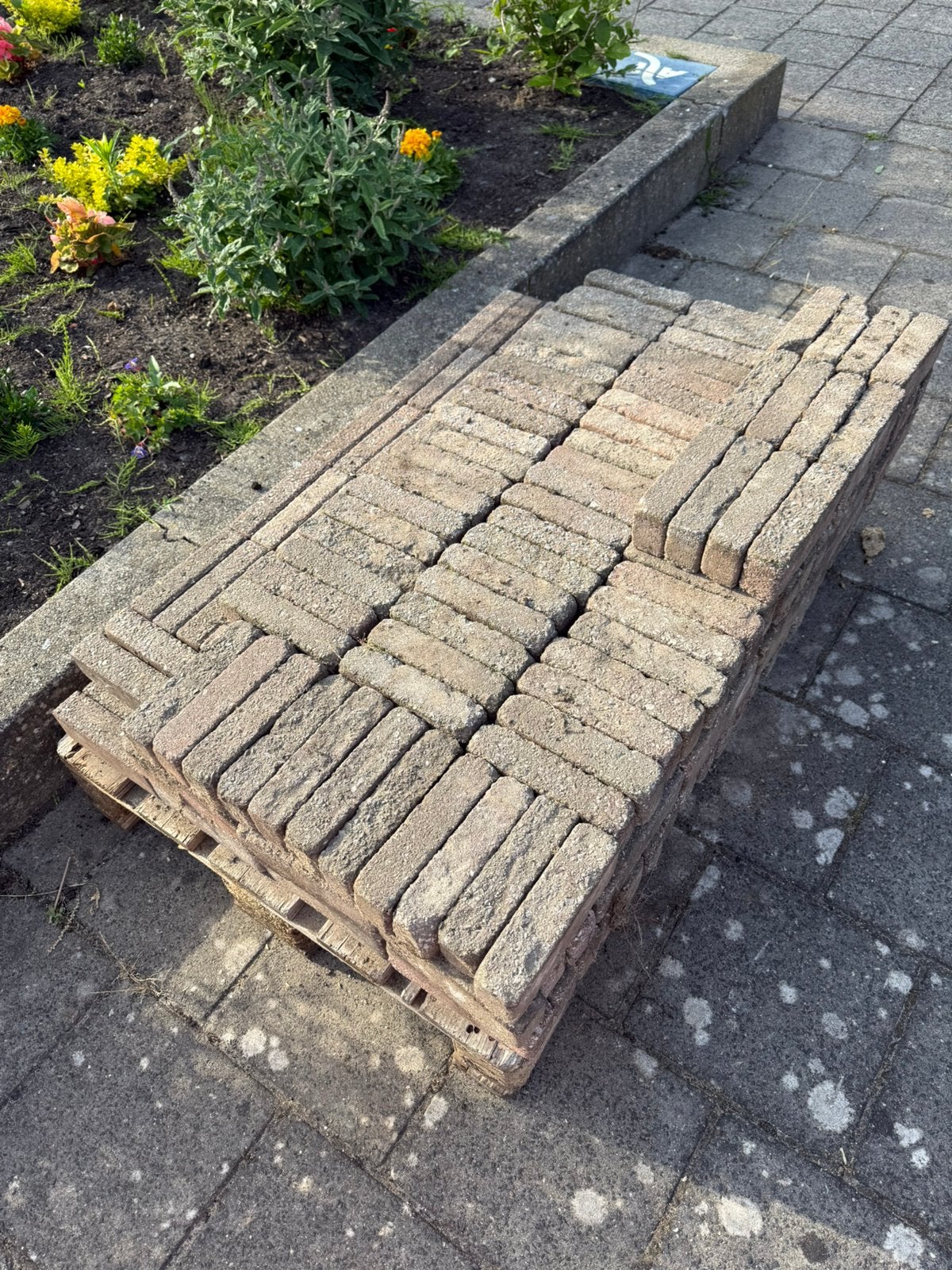 Waaltjes / tuintegels, Ophalen, Gebruikt, Overige materialen, Terrastegels