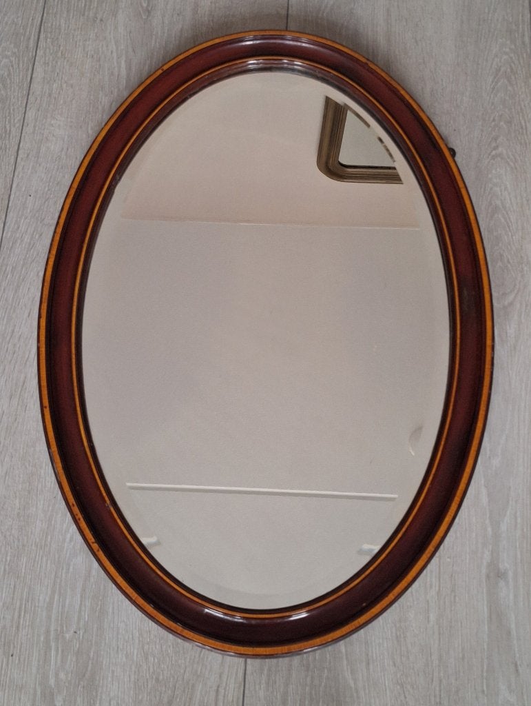 Antieke spiegel ovaal, Ophalen, Ovaal, 50 tot 100 cm