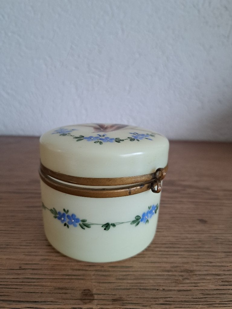 Antiek Doosje met Vogels en Bloemen, Ophalen of Verzenden