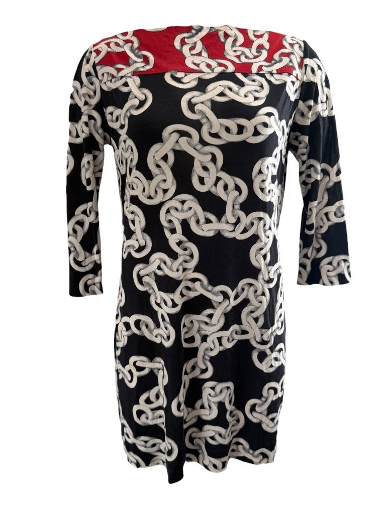 Diane von Furstenberg jurk L, Kleding | Dames, Zwart, Ophalen of Verzenden, Zo goed als nieuw, Onder de knie