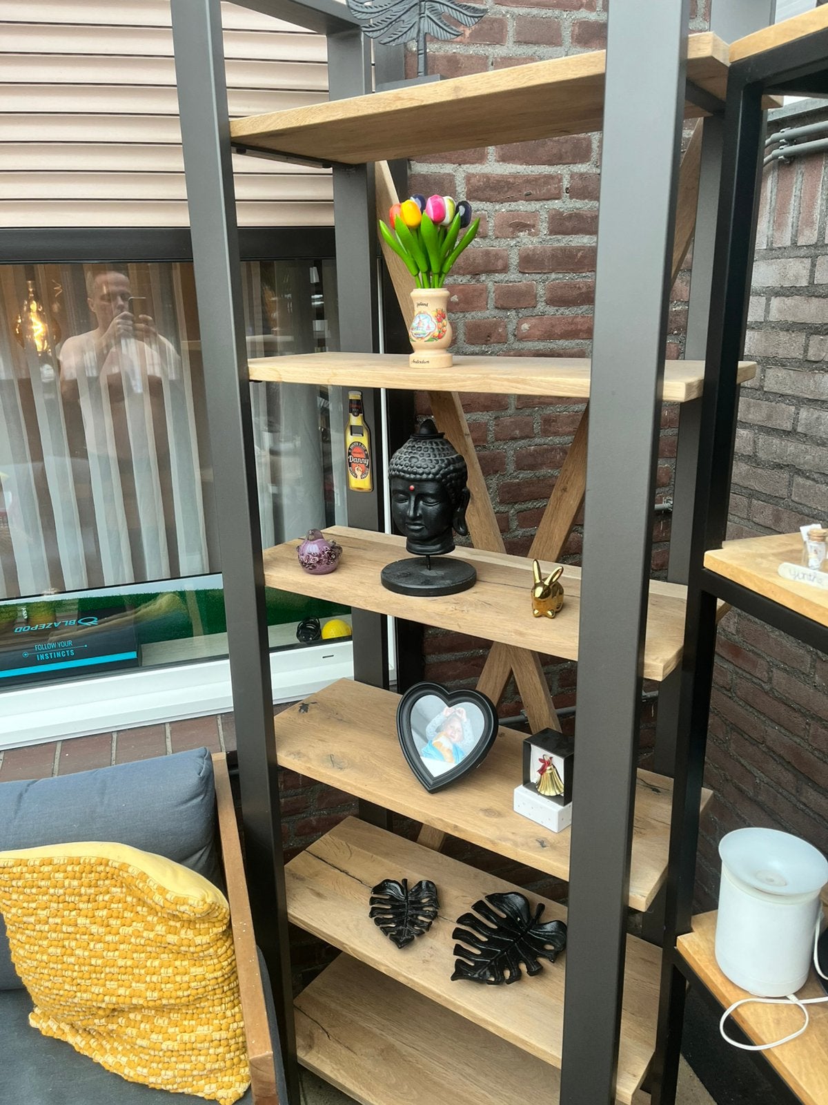 Open opberg kast, Ophalen, Eikenhout, 50 tot 100 cm, Zo goed als nieuw