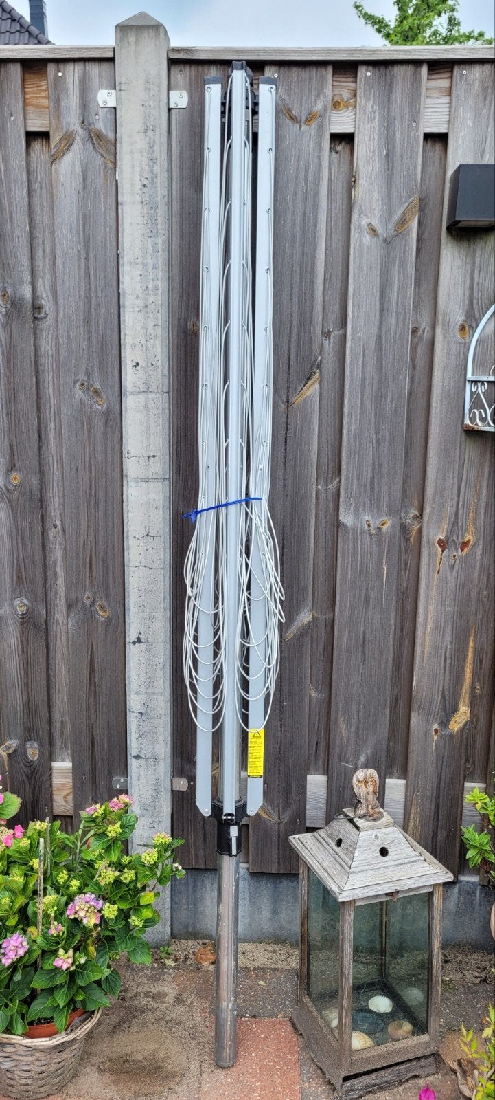 Brabantia Lift-O-Matic 50 Droogmolen - Grijs Metallic, Tuin en Terras, Droogmolens en Wasrekken, Ophalen, Zo goed als nieuw, Droogmolen