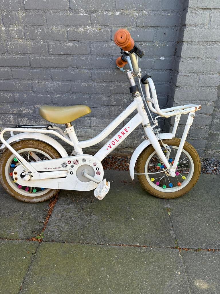 12 inch meisjesfiets wit - Volare Liberty, Fietsen en Brommers, Fietsen | Kinderfietsjes, Ophalen, Gebruikt, Minder dan 16 inch