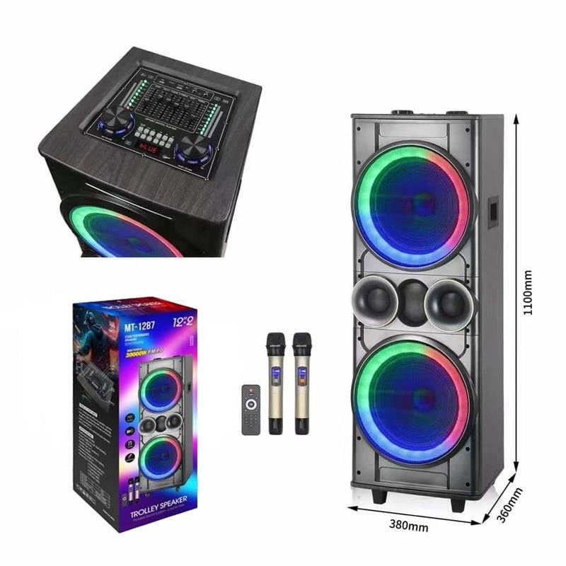 Party Speaker met Lichteffecten en Microfoons model MT-1287, Party speaker, Ophalen, 150 watt of meer, Overige merken