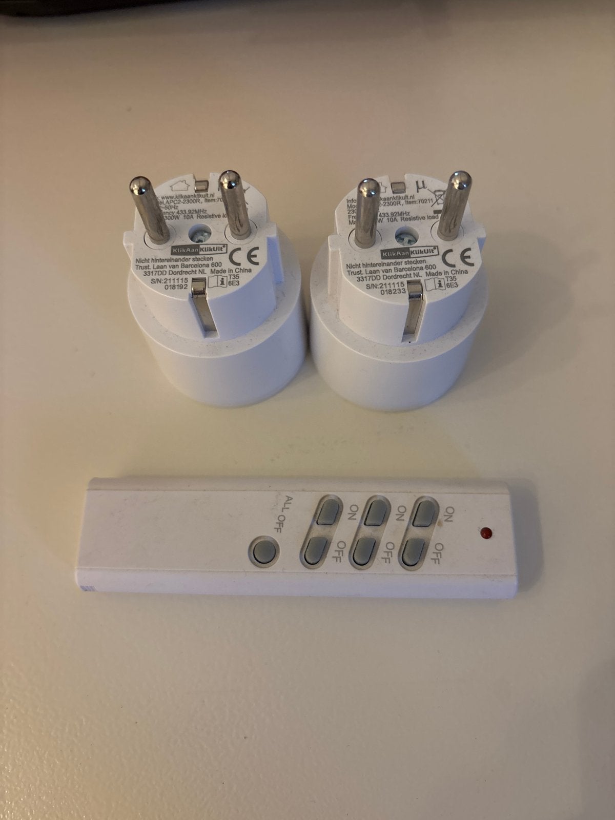 Klikaanklikuit Smart Plugs met Afstandsbediening, Wit, Overige merken, Gebruikt, Met afstandsbediening
