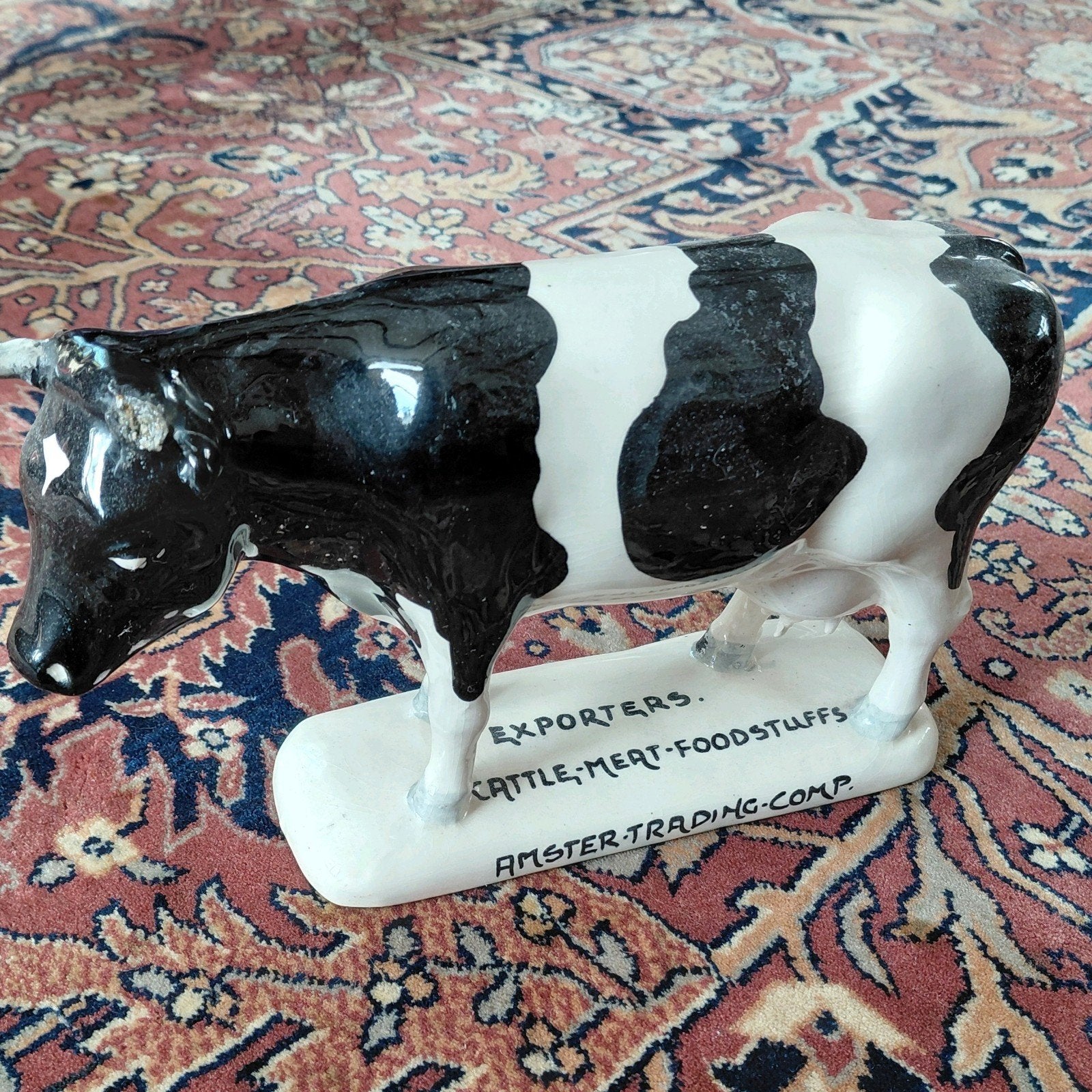 Antiek beeldje van een koe - Amsterdam Trading Company, Antiek en Kunst, Ophalen