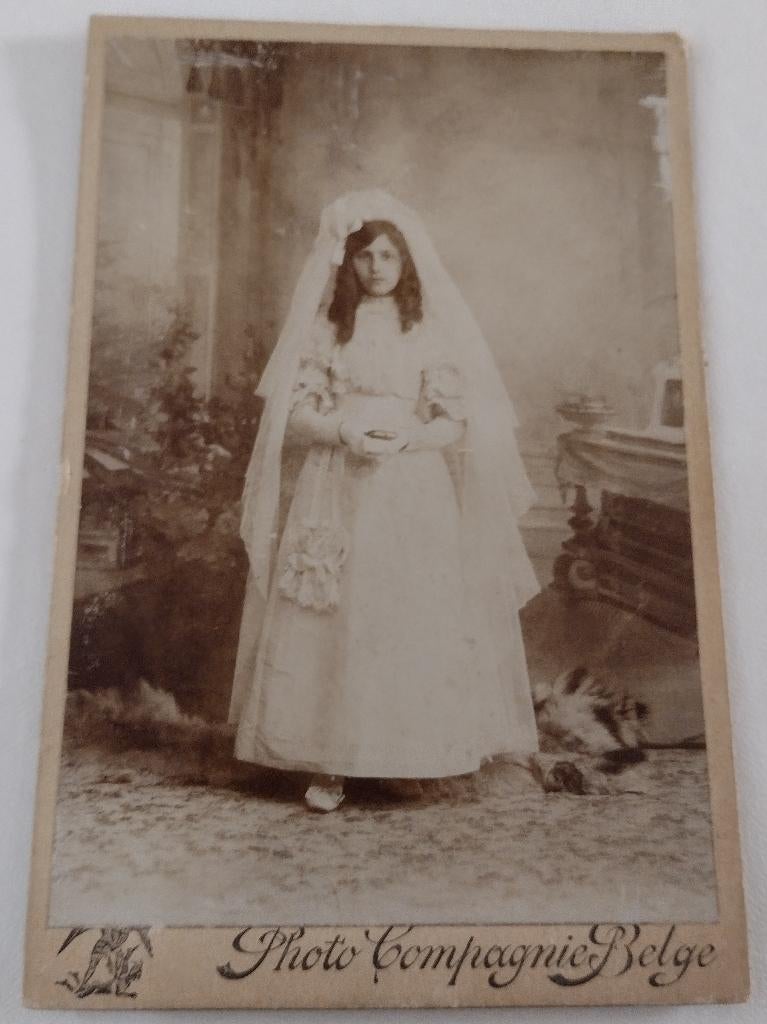 communie foto oud, Ophalen of Verzenden, Voor 1940, Zo goed als nieuw, Overige onderwerpen