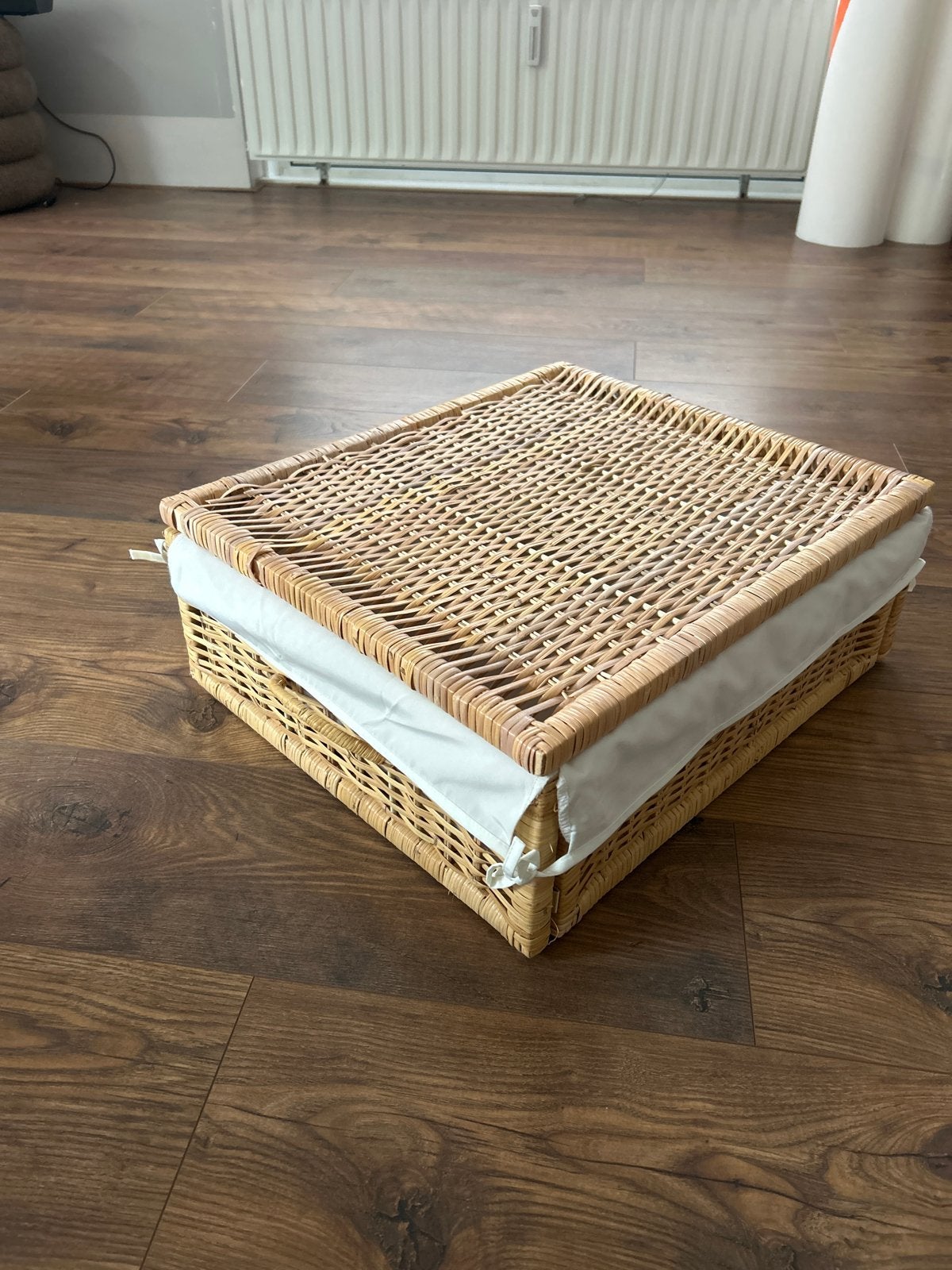 2 rieten opbergmanden/dozen van IKEA, Ophalen, Gebruikt, Bruin, Natuurlijk materiaal