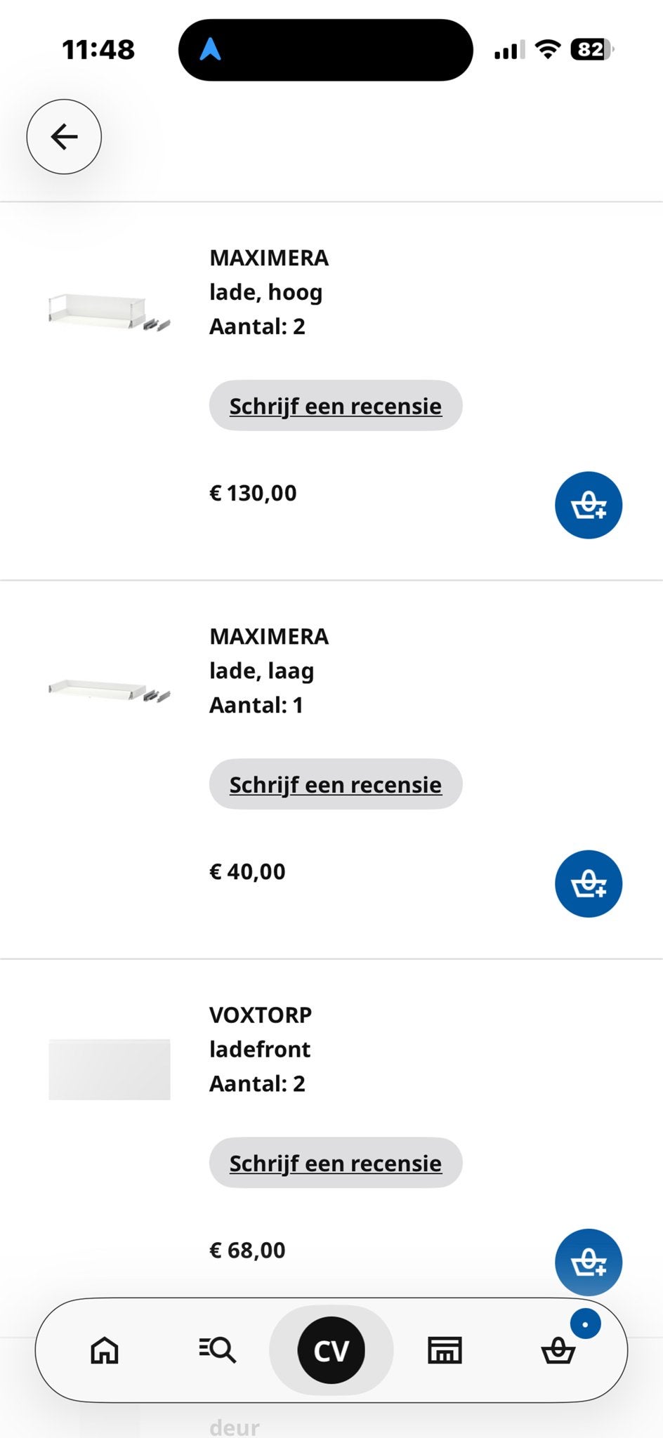 IKEA Metod Keukenlades en Besteklade - Mat Wit, Ophalen, Gebruikt, Wit, IKEA