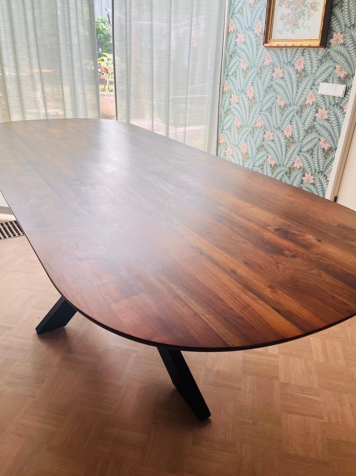 Prachtige ovale nieuwe tafel 240x100 metalen spinpoot, Huis en Inrichting, Tafels | Eettafels, Ophalen, 200 cm of meer, 50 tot 100 cm