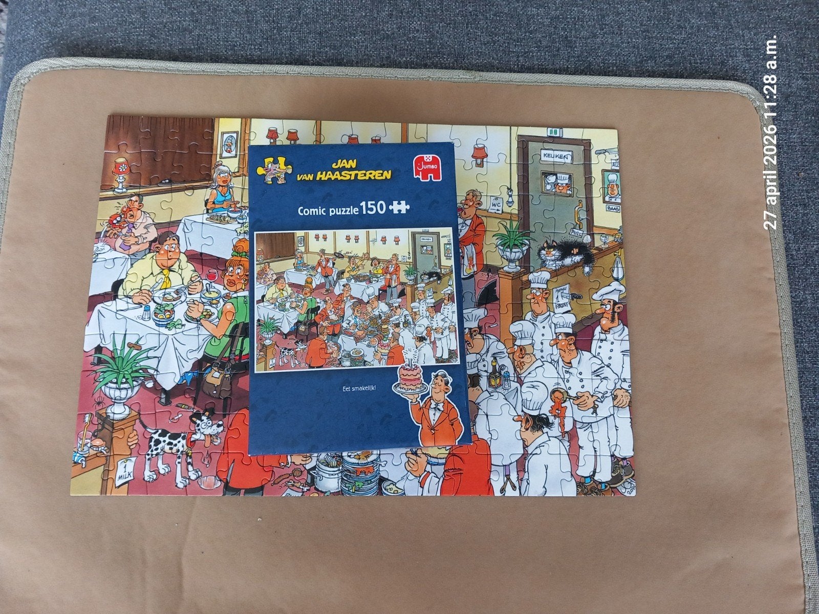 Jan van Haasteren puzzel 150 stukjes eet smakelijk, Ophalen, Minder dan 500 stukjes, Gebruikt, Legpuzzel