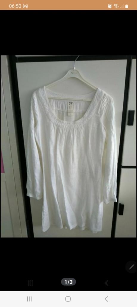 Dept linnen jurk, Dept, Ophalen of Verzenden, Maat 38/40 (M), Wit