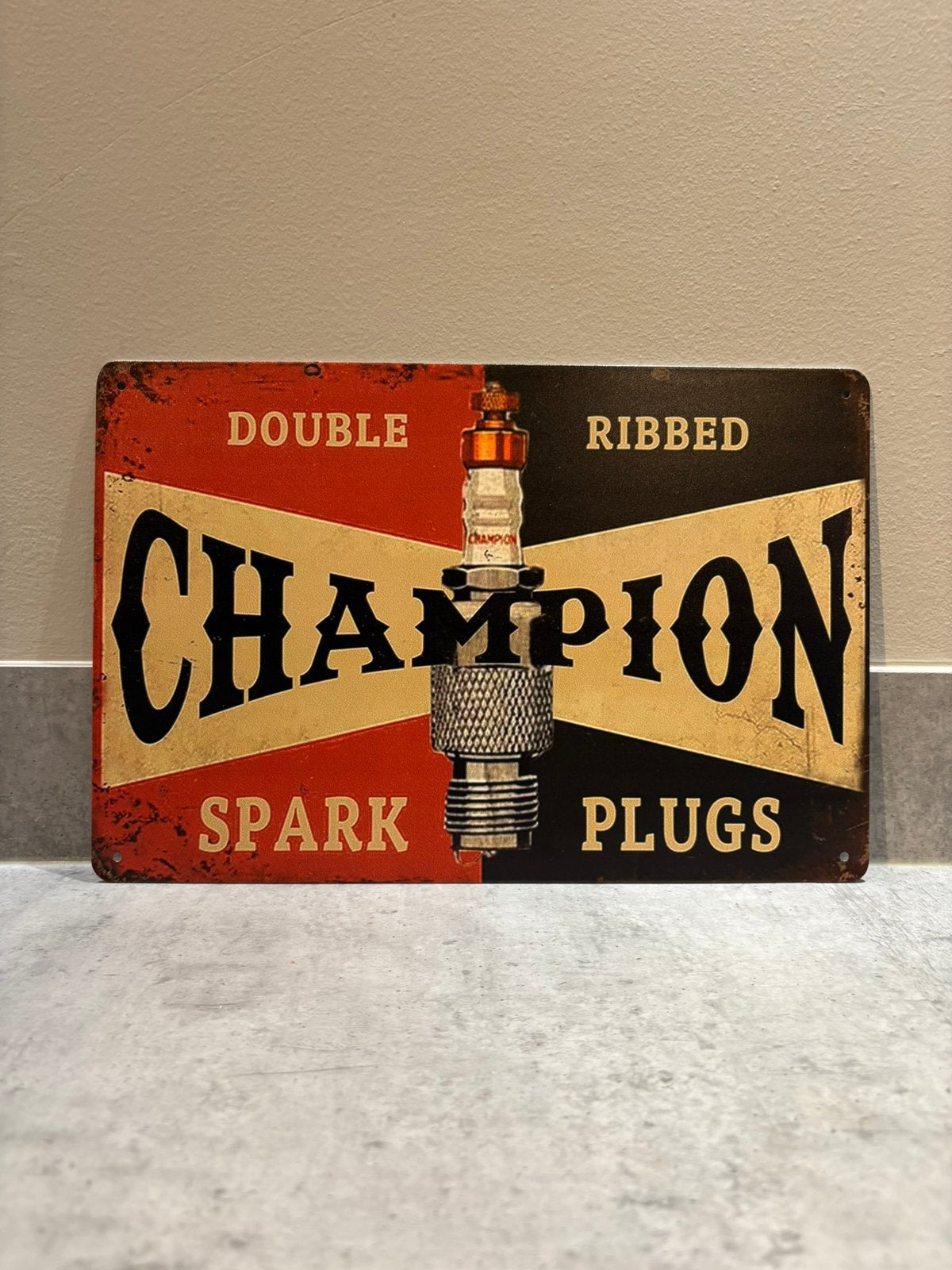 Mancave Bar Café Wanddecoratie metalen bordje merk Champion, Verzamelen, Merken en Reclamevoorwerpen, Ophalen of Verzenden, Zo goed als nieuw