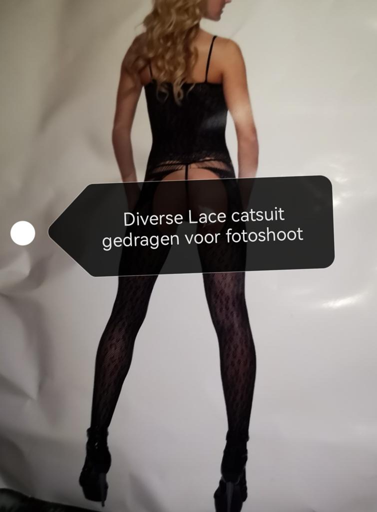 Diverse Lace catsuit gedragen voor fotoshoot, Ophalen of Verzenden, BH