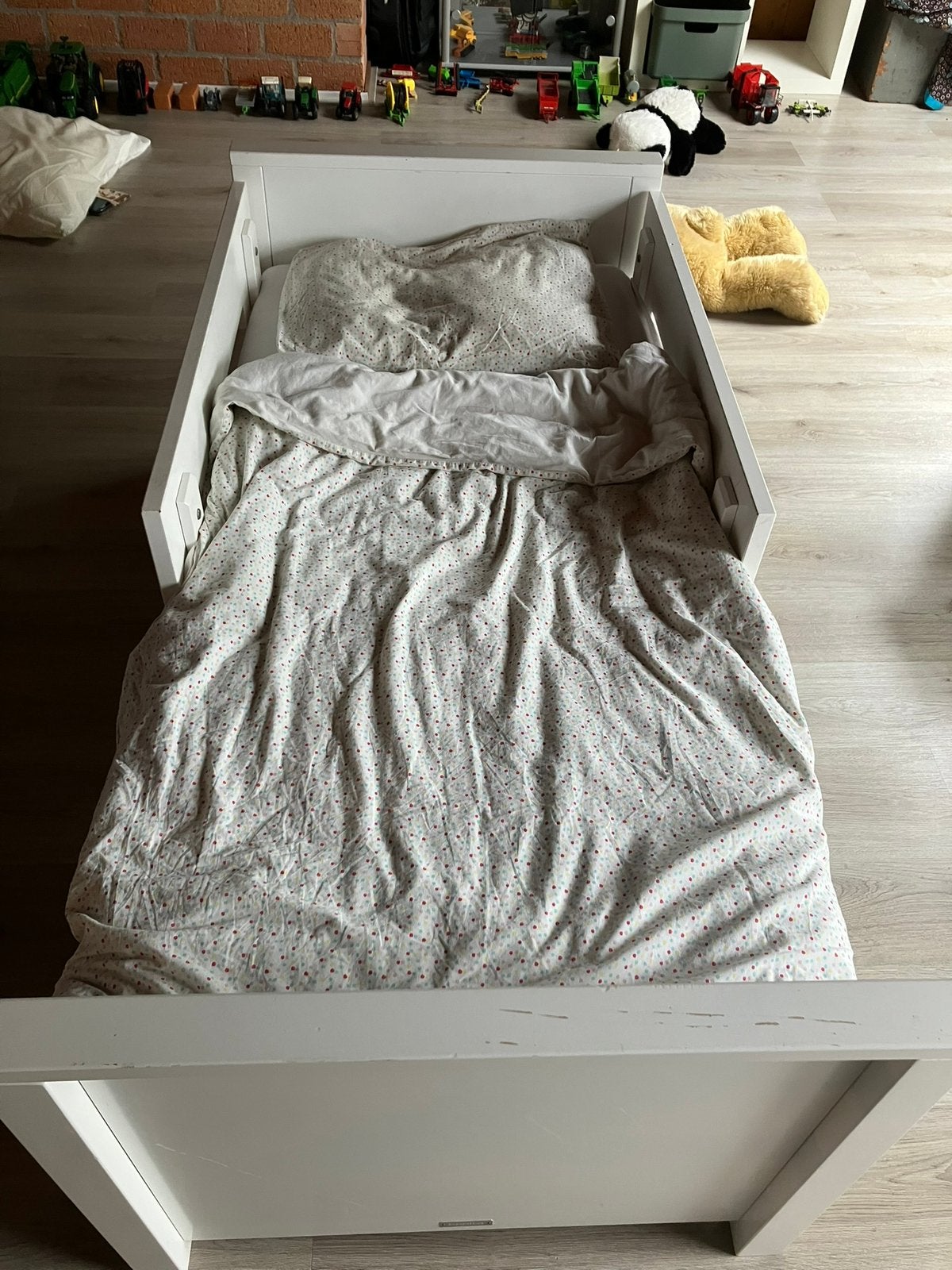Bopita peuterbed, wit, Gebruikt, 70 tot 85 cm, 160 tot 180 cm, Ophalen