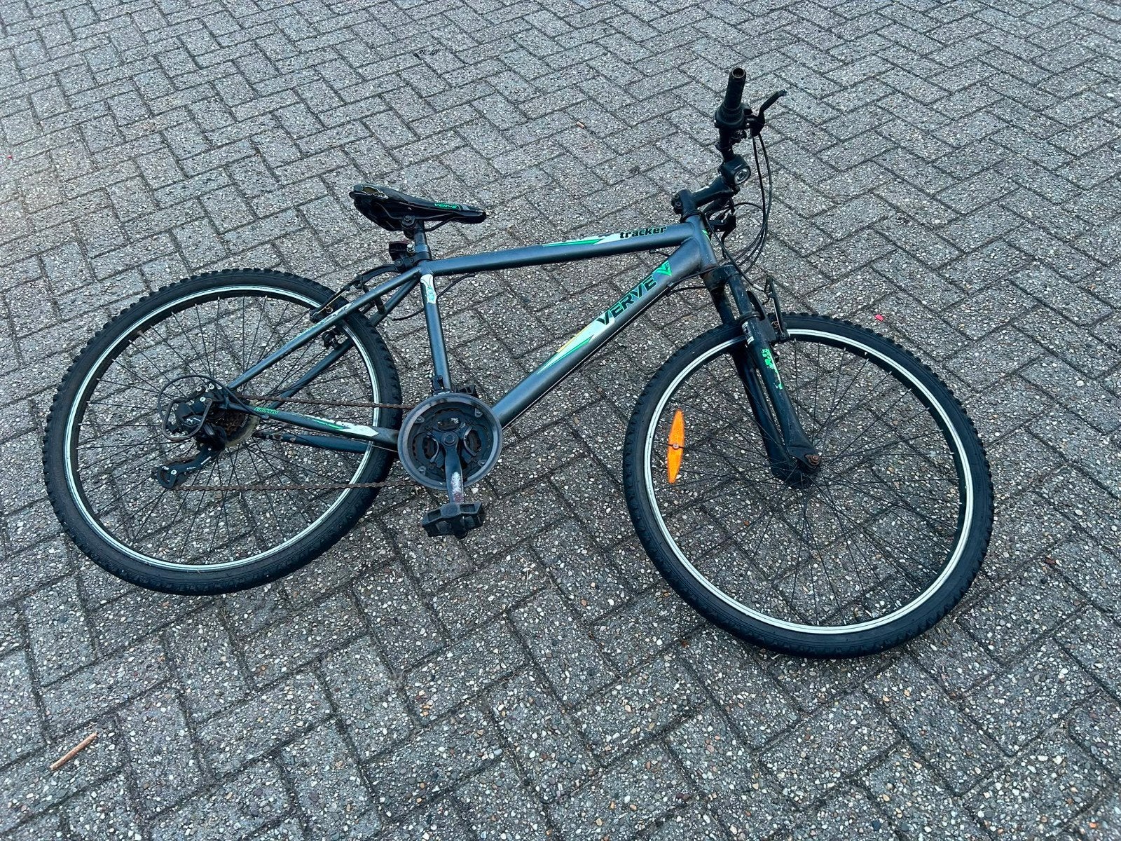 Verve Tracker Mountainbike - Grijs/Groen, Overige merken, Gebruikt, Hardtail, Velgrem