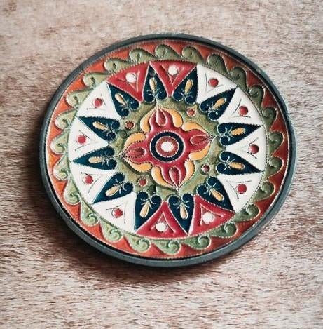 Vintage Cloisonné-emaille Messing Trinketschaal/Wandkleed, Ophalen of Verzenden