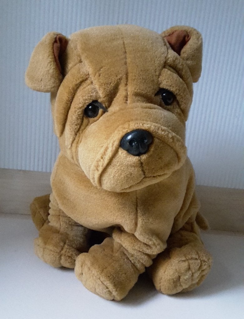 Knuffel - Shar-Pei / Sharpei (lengte: 35 cm), Ophalen of Verzenden, Zo goed als nieuw, Hond, Middelgroot (20 tot 80 cm)