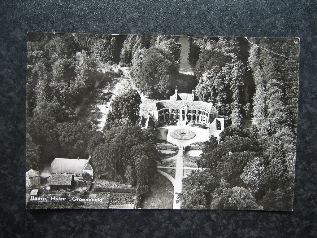 BAARN  Luchtopname Huize Groeneveld 1955, Verzamelen, Ophalen of Verzenden, 1940 tot 1960, Utrecht