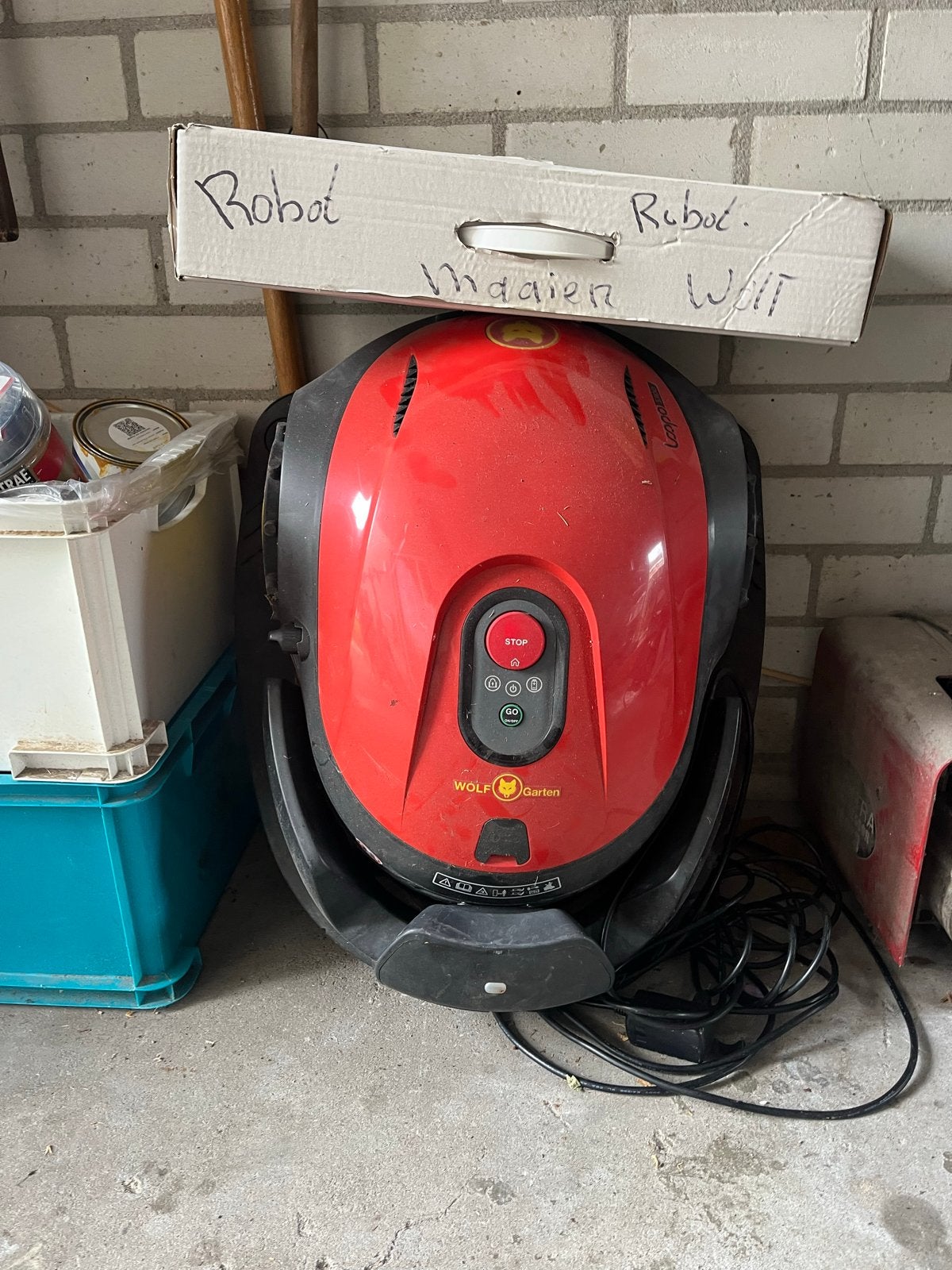 Wolf Garten Robotmaaier - Gebruikt, Tuin en Terras, Ophalen of Verzenden, Gebruikt, Accu-grasmaaier