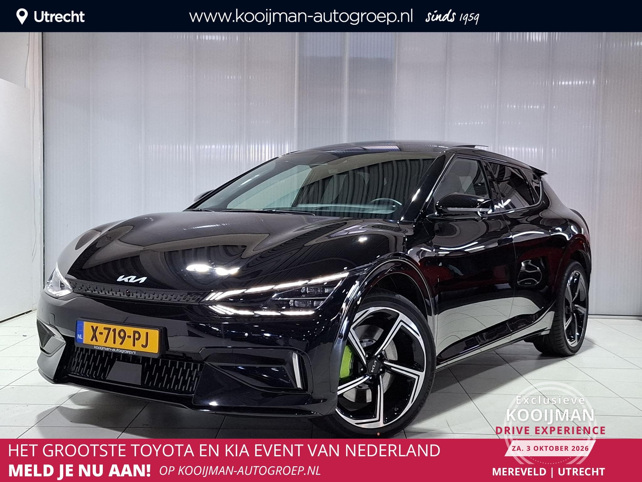 Kia EV6 GT AWD 77.4 kWh 585 PK, Uniek 1559 km, Panorama Dak,, Auto's, Alcantara, Origineel Nederlands, Vierwielaandrijving, EV6