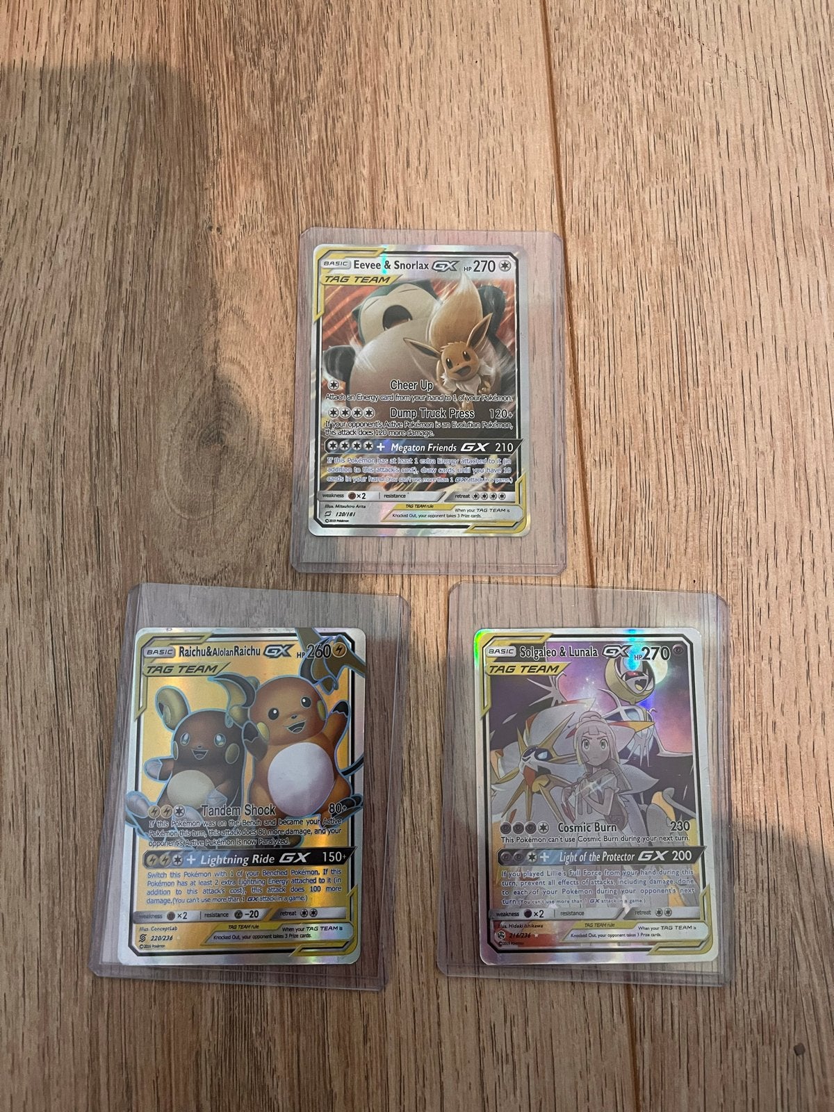 Pokémon TCG Tag Team GX Kaarten - Eevee & Snorlax, Raichu, Hobby en Vrije tijd, Verzamelkaartspellen | Pokémon, Ophalen of Verzenden