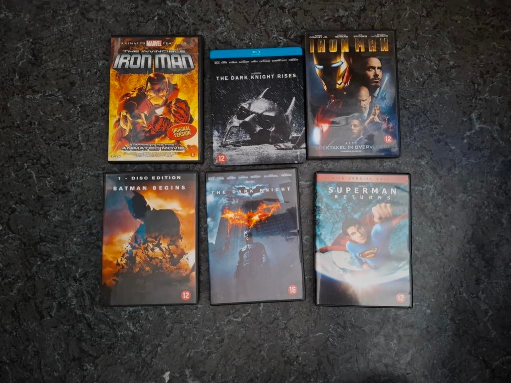 Batman, Superman, Iron man DVD, Vanaf 12 jaar, Ophalen, Zo goed als nieuw, Actie en Avontuur