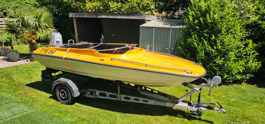 Shakespeare clubman  85 pk pk suzuki met trailer speedboot, Watersport en Boten, Bootonderdelen, Gebruikt, Overige typen, Motorboot