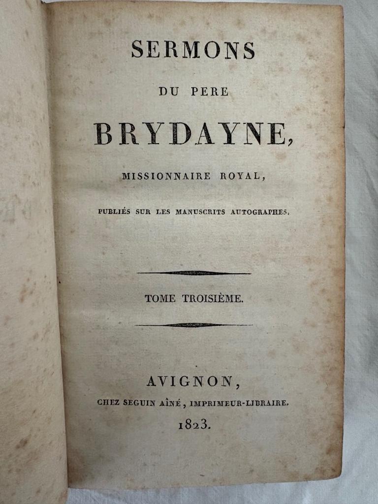 Sermons Brydayne en Institutiones Bouvier 1823 - 1859, Ophalen of Verzenden, Diverse auteurs