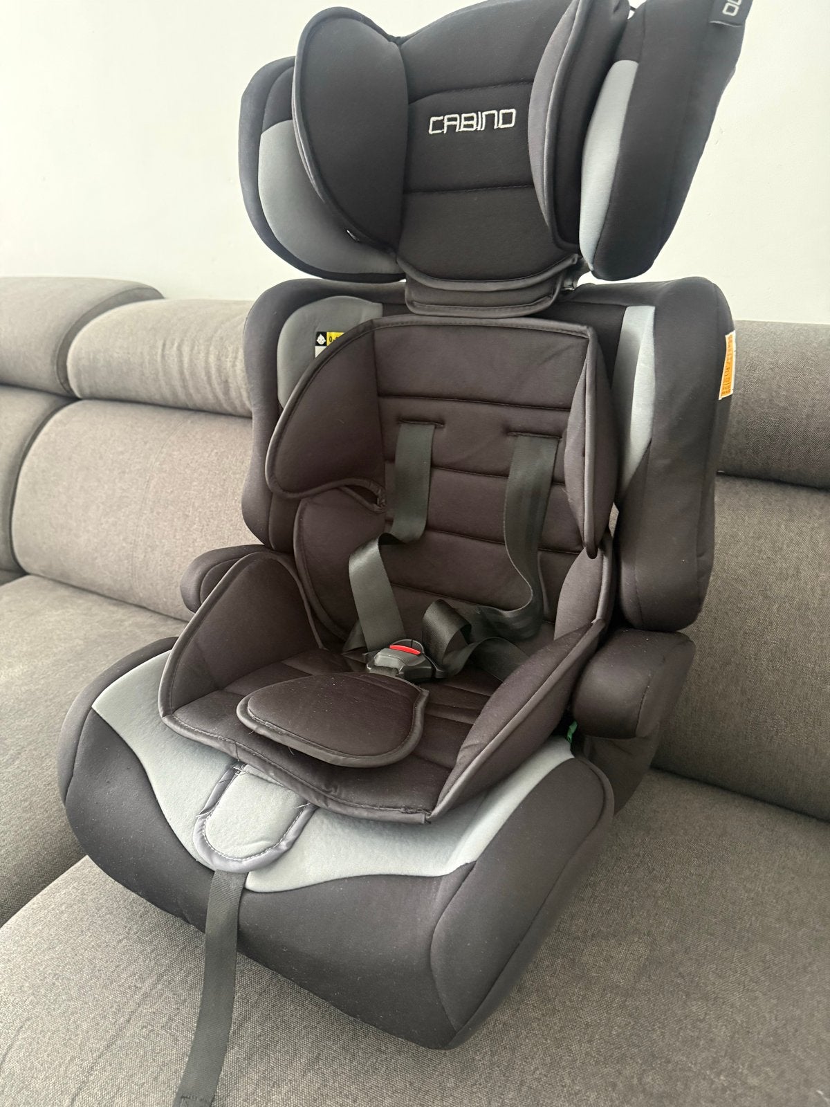 Cabino Autostoel - Zwart/Grijs - Verstelbaar, Overige merken, 15 t/m 36 kg, Verstelbare rugleuning, Ophalen of Verzenden