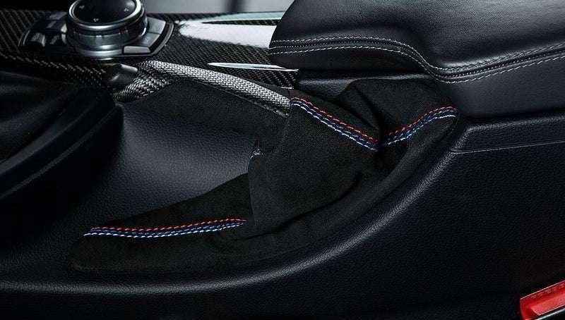 Custom carbon alcantara handrem voor BMW M3 M4 F8X, Ophalen of Verzenden, RevParts, Info@revparts.nl, .