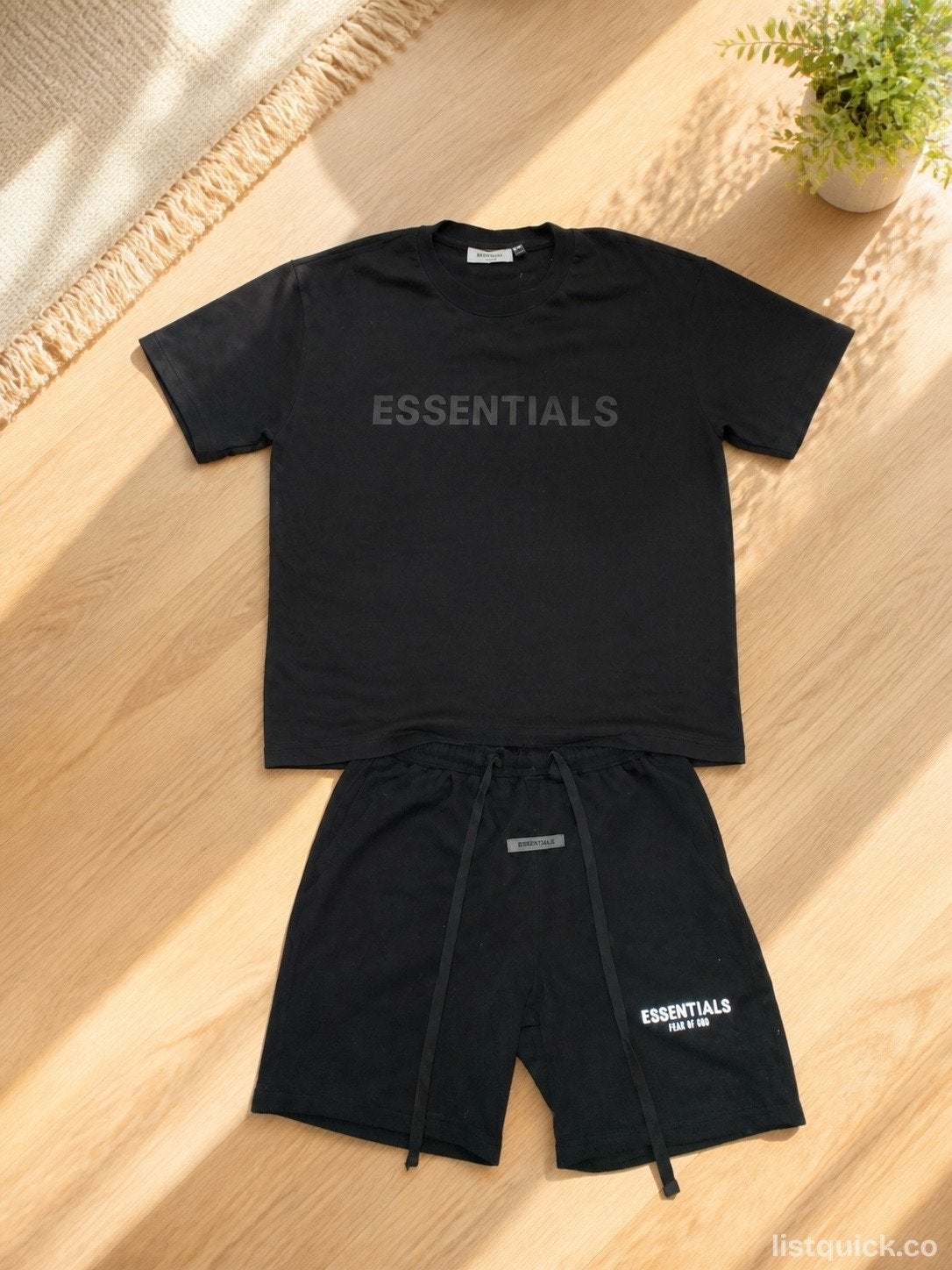Essentials Fear of God T-shirt en korte broek set, Verzenden, Nieuw, Overige maten, Zwart