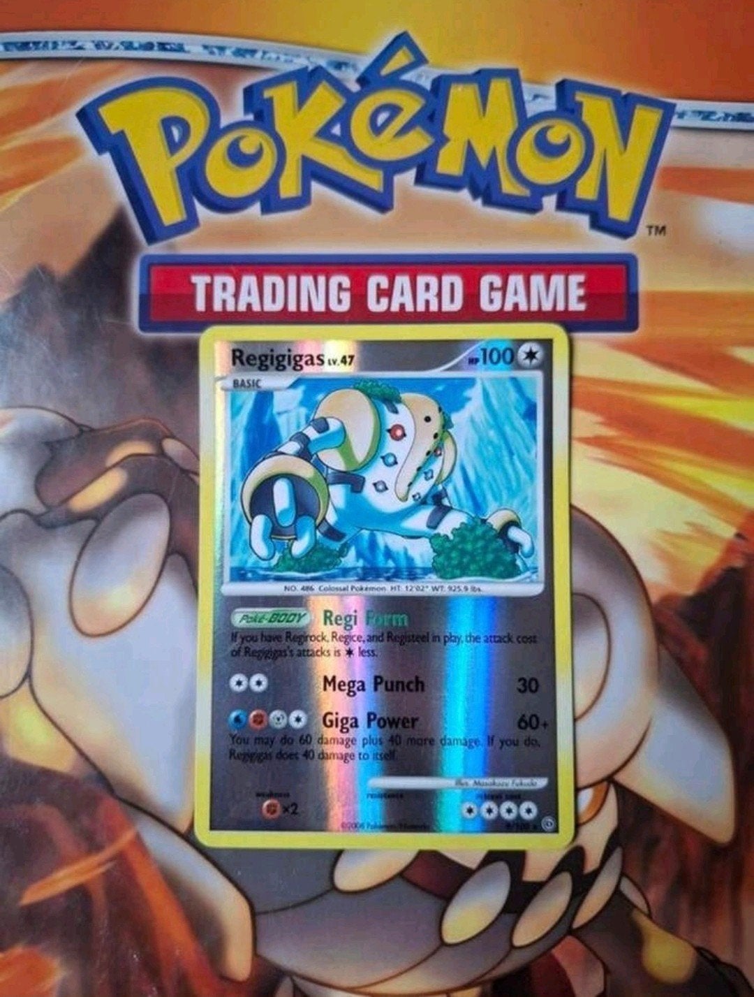 Regigigas 9/100 reverse holo rare Diamond&Pearl Stormfront, Ophalen of Verzenden, Gebruikt, Losse kaart, Foil