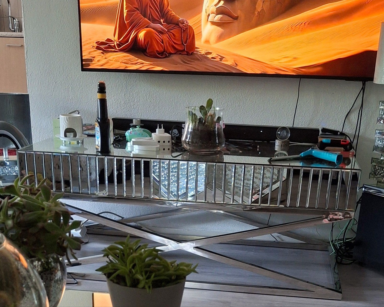 Te koop eric kuster spiegel salontafel, Ophalen, 100 tot 150 cm, 50 tot 100 cm, Minder dan 50 cm
