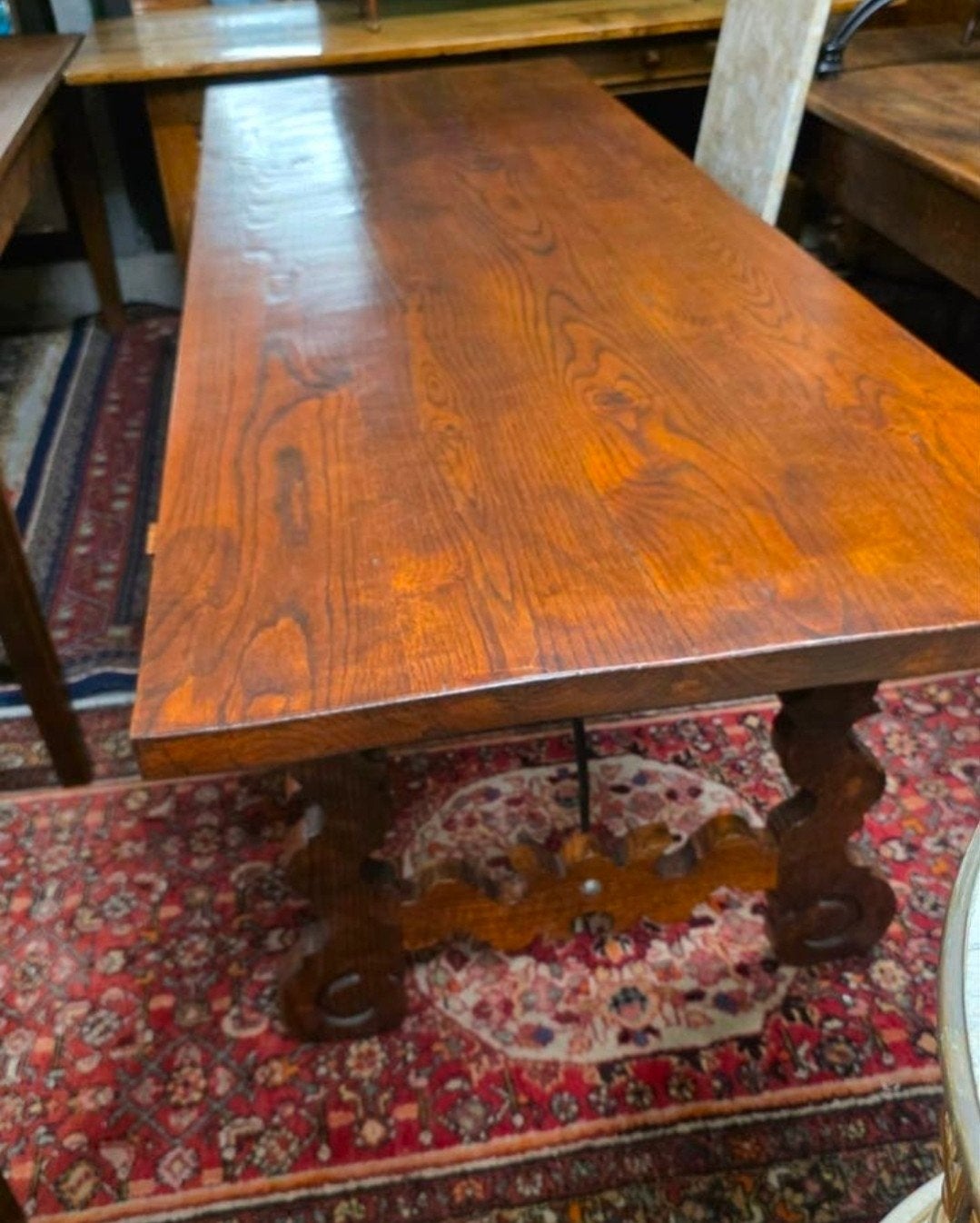 antieke Spaanse eetkamertafel 230 cm