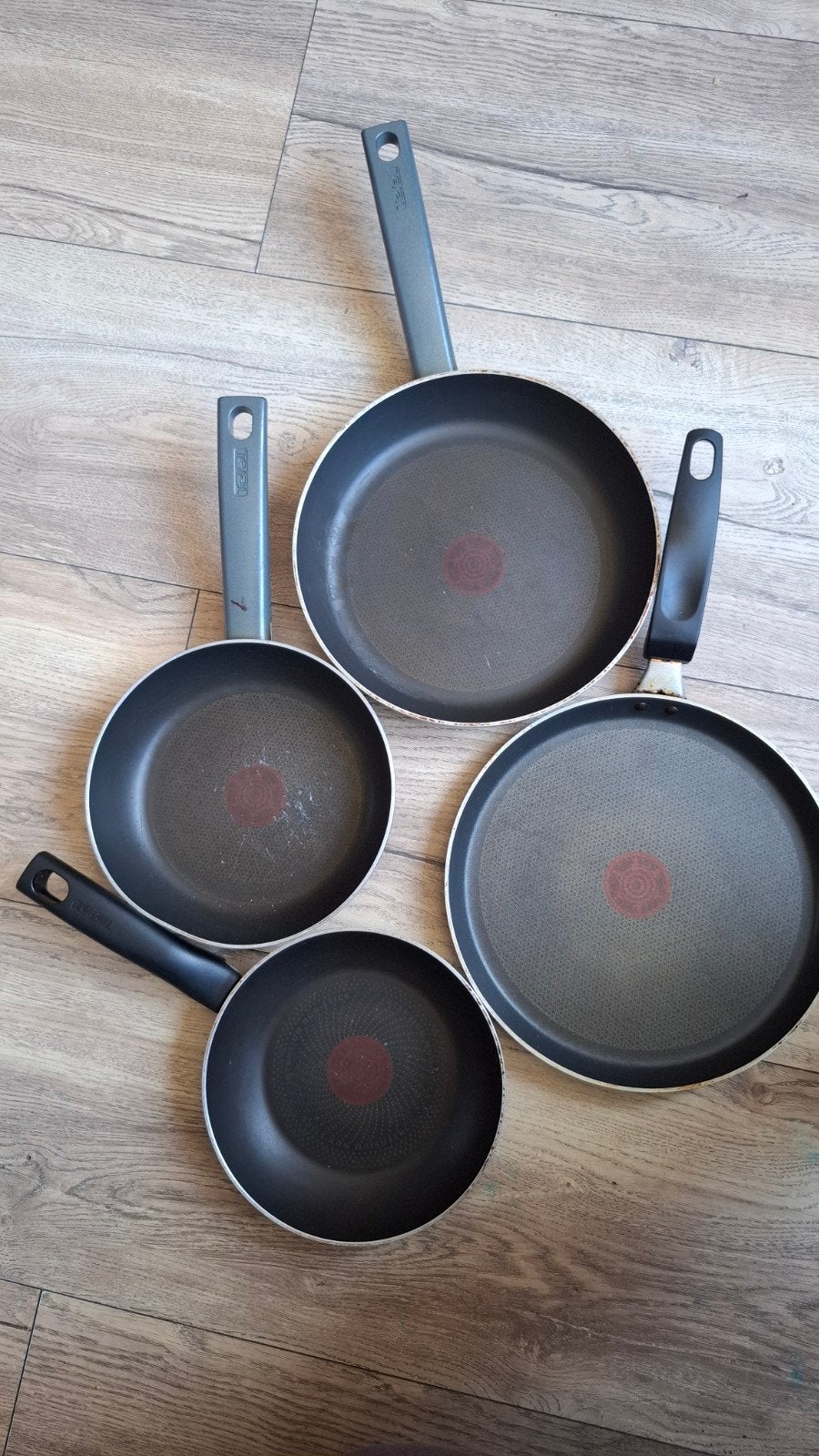 Tefal Koekenpannen en Pannenkoekenpan - Set van 4, Ophalen, Antiaanbaklaag, Overige materialen, Koekenpan