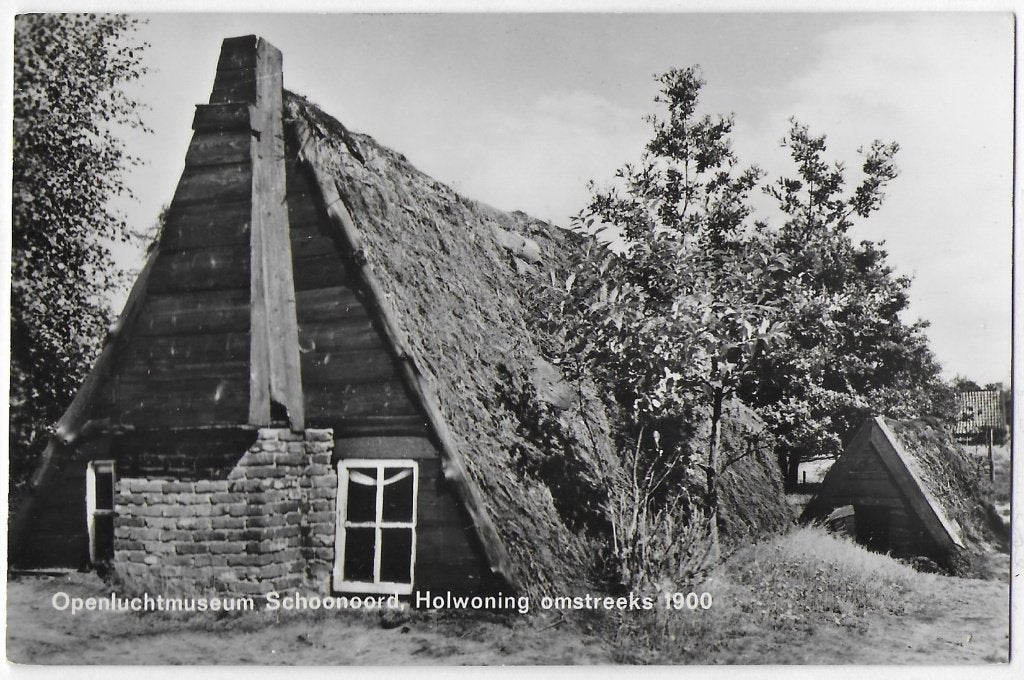 Schoonoord Holwoning Oude Ongelopen Ansichtkaart ( B3225 ), Ophalen of Verzenden, 1960 tot 1980, Gelopen