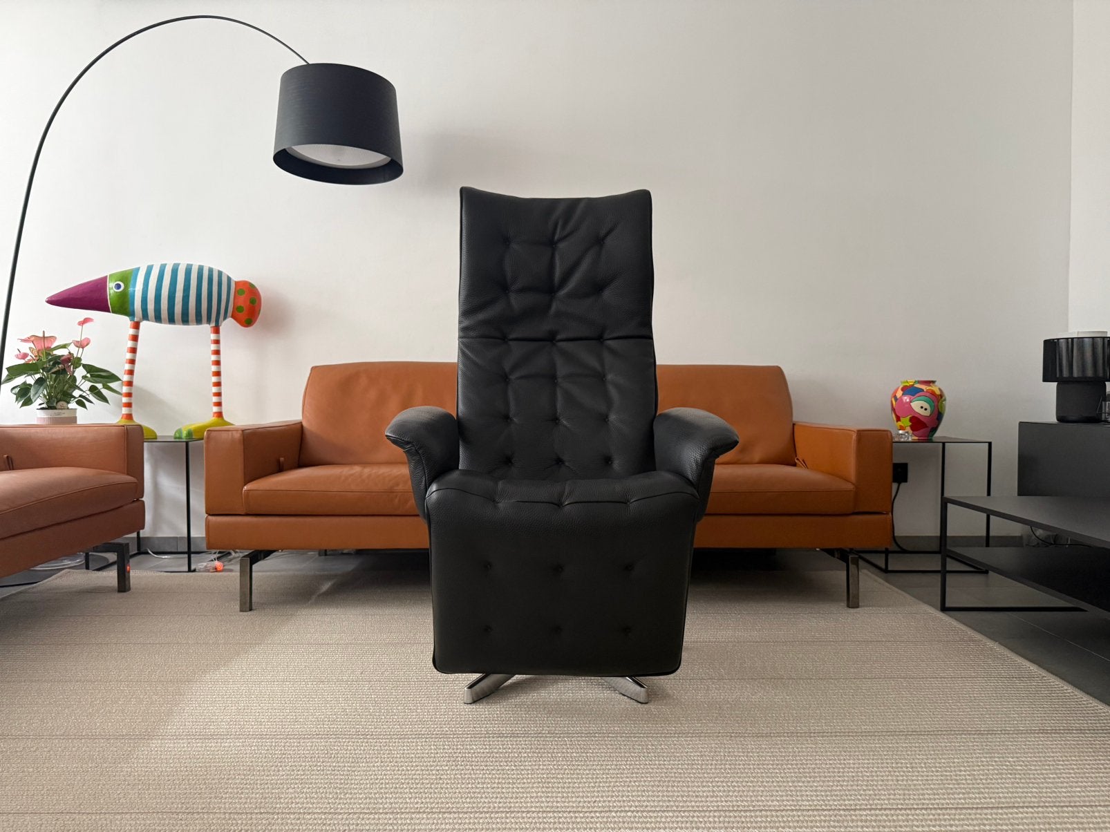 Jori Square Mono-Move (Showroommodel, Maxi), Minder dan 50 cm, Leer, Eames leolux natuzzi stressless vitra ligne roset knoll benz